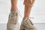 Женские туфли кожаные весенне-осенние бежевые Udg 2320/125 Фото 2