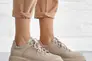 Жіночі туфлі шкіряні весняно-осінні бежеві Udg 2320/125 Фото 3