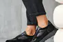 Женские кроссовки кожаные весенне-осенние черные Yuves 209 Фото 4