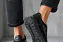 Женские кроссовки кожаные весенне-осенние черные Yuves 209 Фото 6