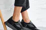 Женские кроссовки кожаные весенне-осенние черные Yuves 209 Фото 7
