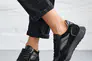 Женские кроссовки кожаные весенне-осенние черные Yuves 209 Фото 8