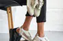 Женские кроссовки кожаные весенне-осенние молочные Yuves 209 Фото 9