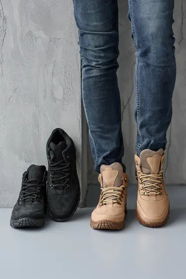 Мужские ботинки кожаные весенне-осенние песочные Yuves 122 фото 4 — интернет-магазин Tapok