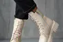 Жіночі черевики шкіряні весняно-осінні молочні Yuves 142 байка Фото 5