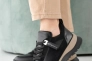 Жіночі кросівки шкіряні весняно-осінні чорні Yuves 145 Фото 1