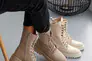 Женские ботинки кожаные весенне-осенние молочные Yuves 149 байка Фото 3