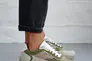Жіночі кросівки шкіряні весняно-осінні зелені Yuves 209 Фото 6