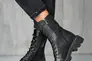 Женские ботинки кожаные весенне-осенние черные Leader Style 3798 Фото 5