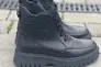 Жіночі черевики шкіряні весняно-осінні чорні Udg 2314/1 на байке Фото 1