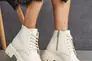 Жіночі черевики шкіряні зимові молочні Yuves 21153 На меху Фото 1