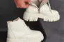 Жіночі черевики шкіряні зимові молочні Yuves 21153 На меху Фото 2