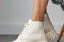 Жіночі черевики шкіряні зимові молочні Yuves 21153 На меху Фото 3