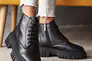 Женские ботинки кожаные зимние черные Yuves 21153 Фото 1