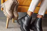 Женские ботинки кожаные зимние черные Yuves 21153 Фото 5