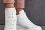 Жіночі кросівки шкіряні зимові білі Yuves 1780 на меху Фото 7