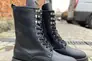 Женские ботинки кожаные весенне-осенние черные Yuves 149 байка Фото 1