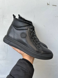Чоловічі черевики шкіряні зимові чорні Marion 1095
