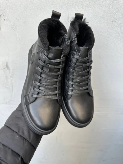 Мужские ботинки кожаные зимние черные Marion 1095 фото 3 — интернет-магазин Tapok