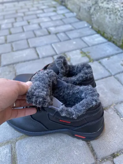 Мужские кроссовки кожаные зимние черные Emirro G-STEP фото 7 — интернет-магазин Tapok