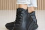 Жіночі кросівки шкіряні зимові чорні Emirro 010  хутро Фото 1