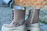 Женские ботинки кожаные зимние бежевые Emirro БЖ 62-505 на меху. Фото 2