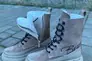Женские ботинки кожаные зимние бежевые Emirro БЖ 62-505 на меху. Фото 5