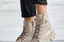 Женские ботинки кожаные зимние бежевые Caiman М1 Фото 4