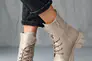 Женские ботинки кожаные зимние бежевые Caiman М1 Фото 5