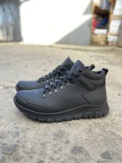 Чоловічі черевики шкіряні зимові чорні Zangak 701 ч.винт