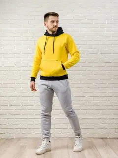 Спортивный костюм мужской Good Idea Желто-серый