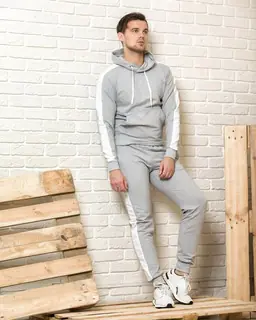 Спортивный костюм с лампасами мужской Good Idea Серый