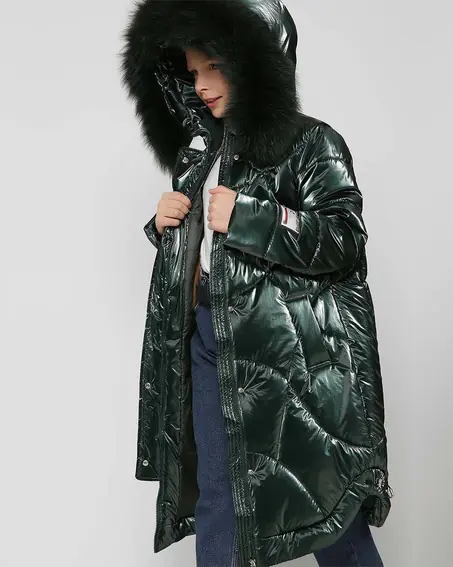 Зимняя куртка X-Woyz DT-8302 Изумруд фото 3 — интернет-магазин Tapok