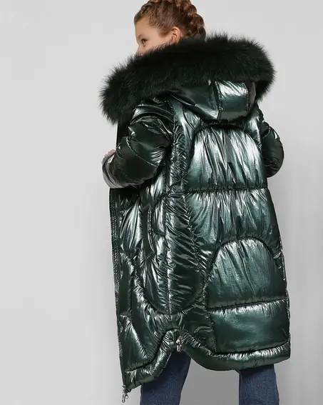 Зимова куртка X-Woyz DT-8302 Смарагд фото 4 — інтернет-магазин Tapok
