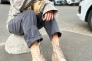 Ботинки женские кожаные бежевые демисезонные Фото 24