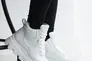 Жіночі кросівки шкіряні зимові білі Yuves 825 на меху Фото 7
