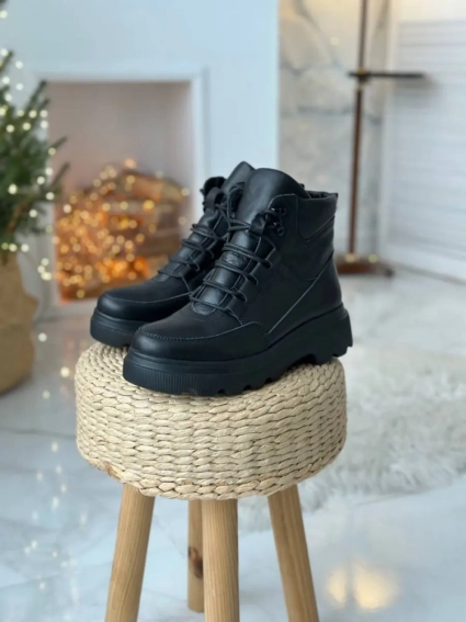 Ботинки женские кожаные черные зимние фото 24 — интернет-магазин Tapok
