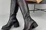 Сапоги женские кожаные черного цвета на каблуке зимние Фото 4