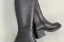 Сапоги женские кожаные черного цвета на каблуке зимние Фото 9