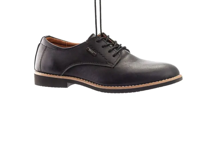 Подростковые туфли кожаные весна/осень черные Yuves М5 (Trade Mark) фото 2 — интернет-магазин Tapok