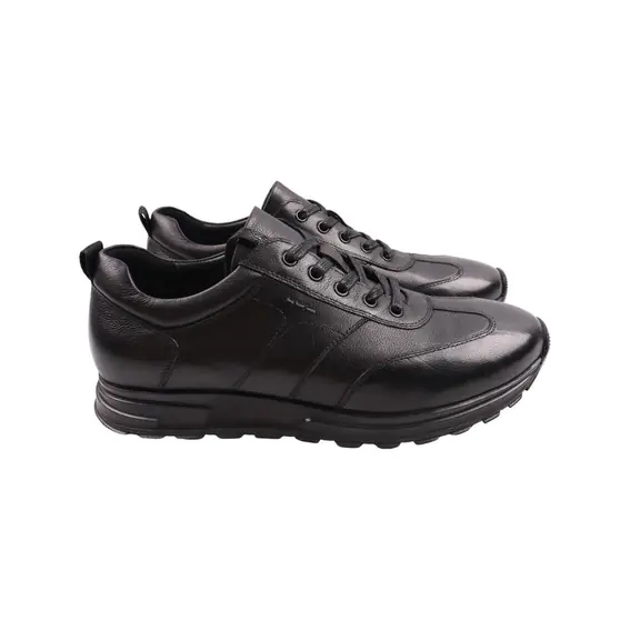 Мужские кроссовки Emillio Landini черные натуральная кожа 53-22DK фото 1 — интернет-магазин Tapok