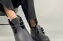 Лоферы женские из дубленки черного цвета со шнуровкой Фото 5