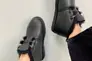 Лофери жіночі з дублянки чорного кольору зі шнурівкою Фото 11