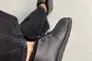Лофери жіночі з дублянки чорного кольору зі шнурівкою Фото 12