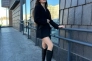 Сапоги женские кожаные черного цвета на каблуке демисезонные Фото 13