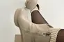Черевики жіночі шкіряні бежевого кольору на підборах зимові Фото 9