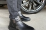 Ботинки мужские из кожи черного цвета зимние Фото 5