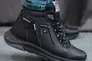Мужские кроссовки кожаные зимние черные Splinter Б 1719/2 на меху Фото 1