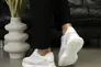 Кросівки жіночі шкіряні 4S 584670 Білі сірі Фото 6