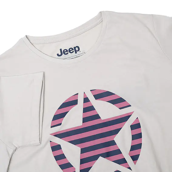 Футболка JEEP T-SHIRT OVERSIZE STAR Striped Print Turn O102613-J863 фото 6 — интернет-магазин Tapok